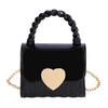 Women Handbag with Chain Strap Heart Clasp Mini Crossbody Bag Girls Cute Crossbody Purse for Street Dating Shopping