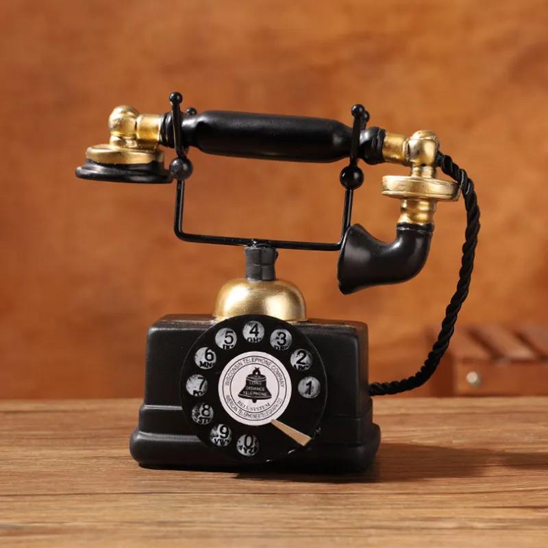 Amerikanisches Retro-Telefon Display Heim Wohnzimmer Weinschrank Dekoration Bar Requisiten Nostalgisches Telefonmodell Ya775