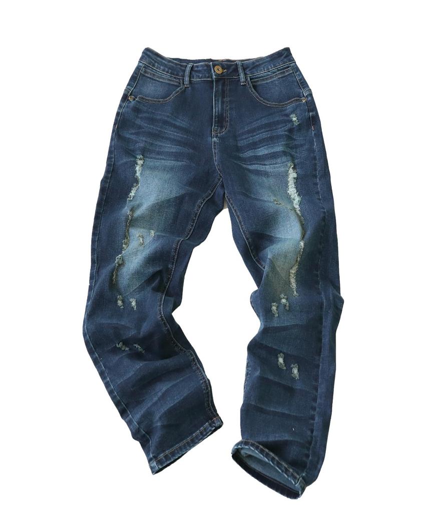 Antiqua Harako Denim XL Vintage Relaxte Comfortabele Pasvorm Damesbroek, PL-00036, (22), Blauw, Pasvorm,