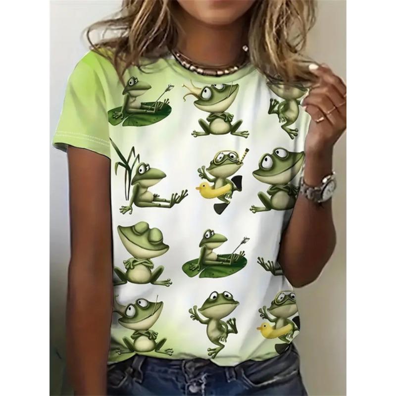 2025 Cartoon Cat Women's T-Shirts Fashion Top Tee 3d T-Shirt Harajuku Casual Short Sleeve O-Neck Oversized Female Clothing