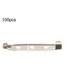 100Pcs Practical Alloy Brooch Bar Backs Safety Pins with Holes for