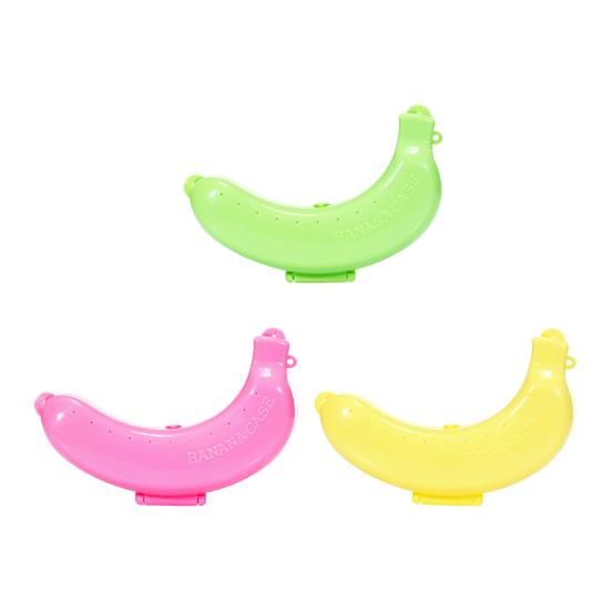 3Pcs Banana Case Food Grade BFA-Free Easy To Clean Reusable Portable Banana Protector Box Storage Container