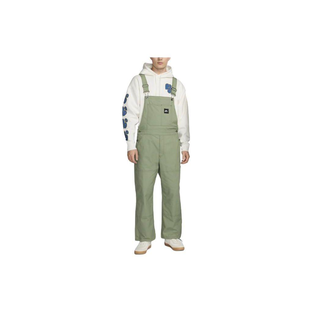Nike Logo Pocket Straight Leg Loose Overalls Unisex Overalls Oil-Green FN2586-386