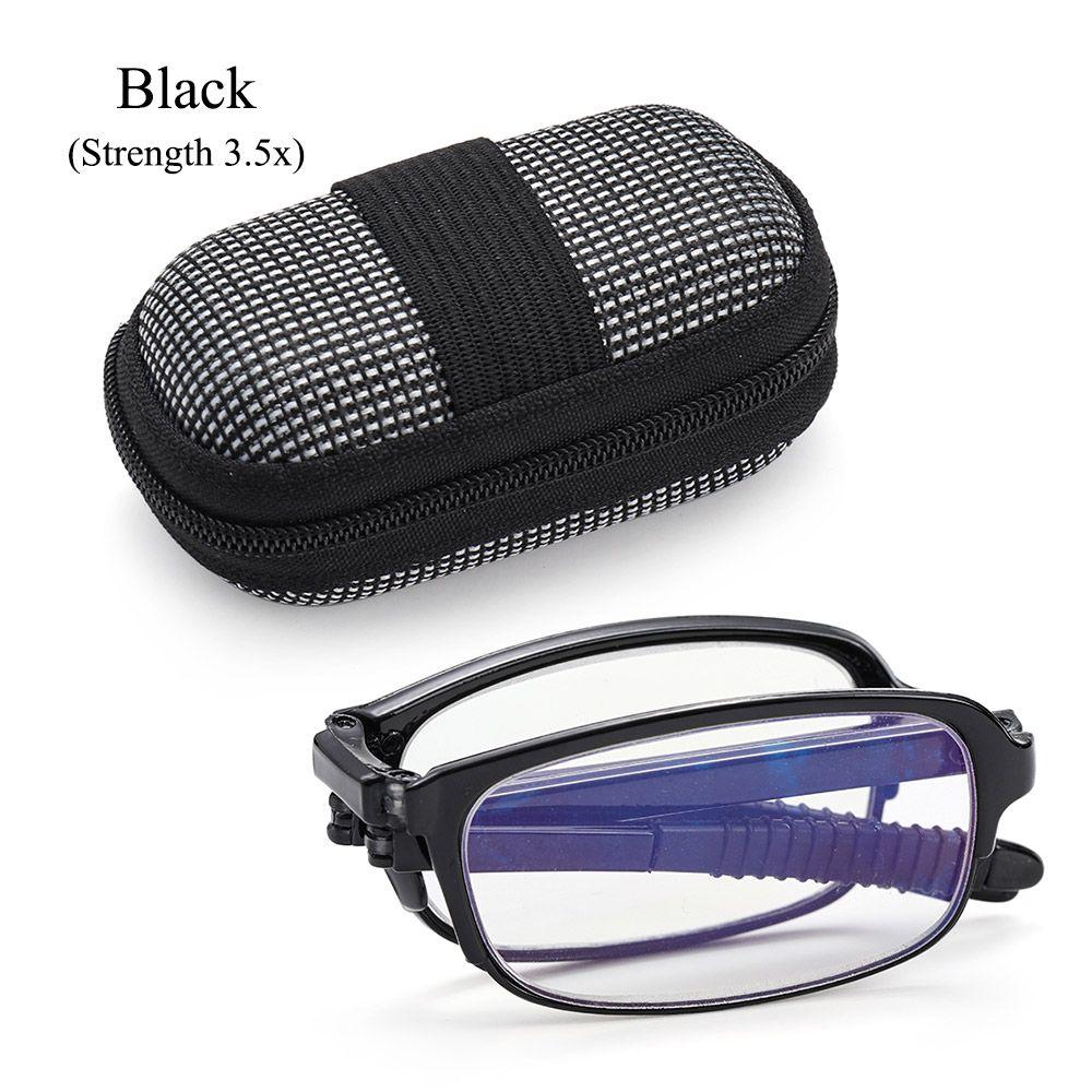 ~ 4.0x Lightweight Portable Compact Reading Glasses Presbyopic Glasses with Zipper Case Folding