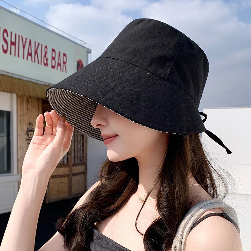 Double-Sided Fisherman Hats Women, New Spring-Summer Sunhat, Vintage Casual Bucket Hat