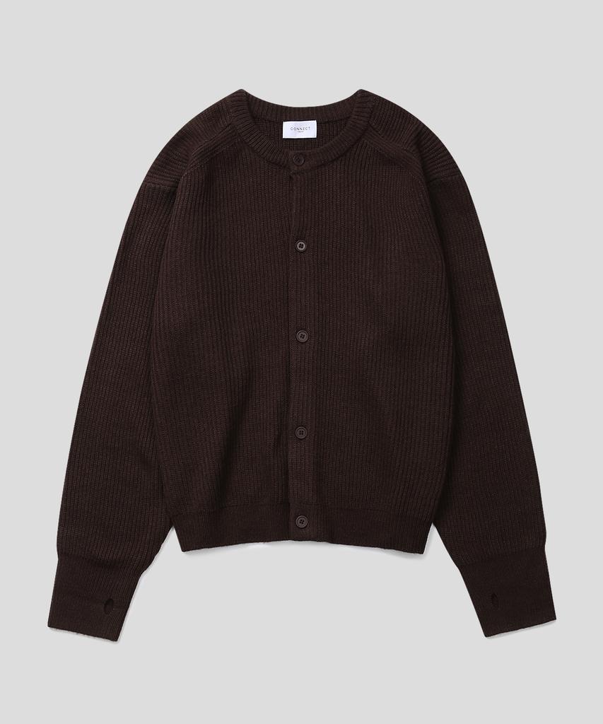 Connect Kinloch [2Pack] Fingerhole Wool Round Knit Cardigan (5 Colors)