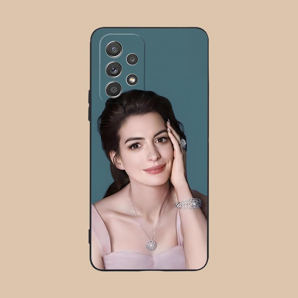 Anne Hathaway Mobile Phone Case for Samsung Galaxy A56 55 54 53 52 51 36 35 34 23 16 15 5G Colorful Cover Pretty Luxury Cover