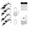 Mailbox Lock Cylinder Cabinet Locker Bright Chrome