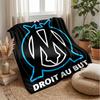 Olympique Marseille Theme Blanket Soft Flannel Fleece Blanket Warm Lightweight Throw Blanket for Home Sofa Bed