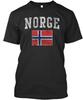 Vintage Norge Norway Norwegian Flag Premium T-Shirt Made In USA S-5XL