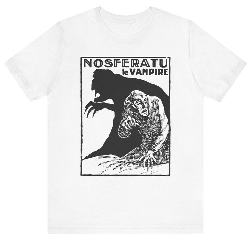 T-shirt Nosferatu Film Muet Vintage Art Gothique Horreur Film Classique T-shirt Unisexe