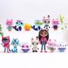 13Pcs Gabby Dollhouse Anime Figure Toy Smiling Car Cat Hug Gaby Girl Dolls Mercat Cartoon Action Figure Kids Xmas Birthday Gifts