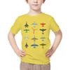 Colour Airplanes Print Baby Boys Summer T Shirt Cartoon Airplane T-shirt Girls Casual Short Sleeve Y2K Tops Kid Harajuku Tshirt