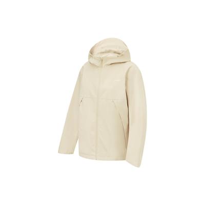 Fitness Series Solid Color Hooded Windbreaker Women Outerwear Gravel-Gray AFDU080-1