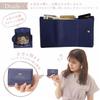 Jewel Beauty's Select Mini Wallet, Compact, with Ribbon Charm, Cute, Large Capacity, Easy-to-See Coin Purse, Stylish, Foldable, Water-Repellent, Mini