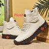 Plus Size 36-42 Womans Winter Boots Female Oxford Handmade Sewing Sneakers Women Punk Red Ankle Boots with Fur Botas De Mujer