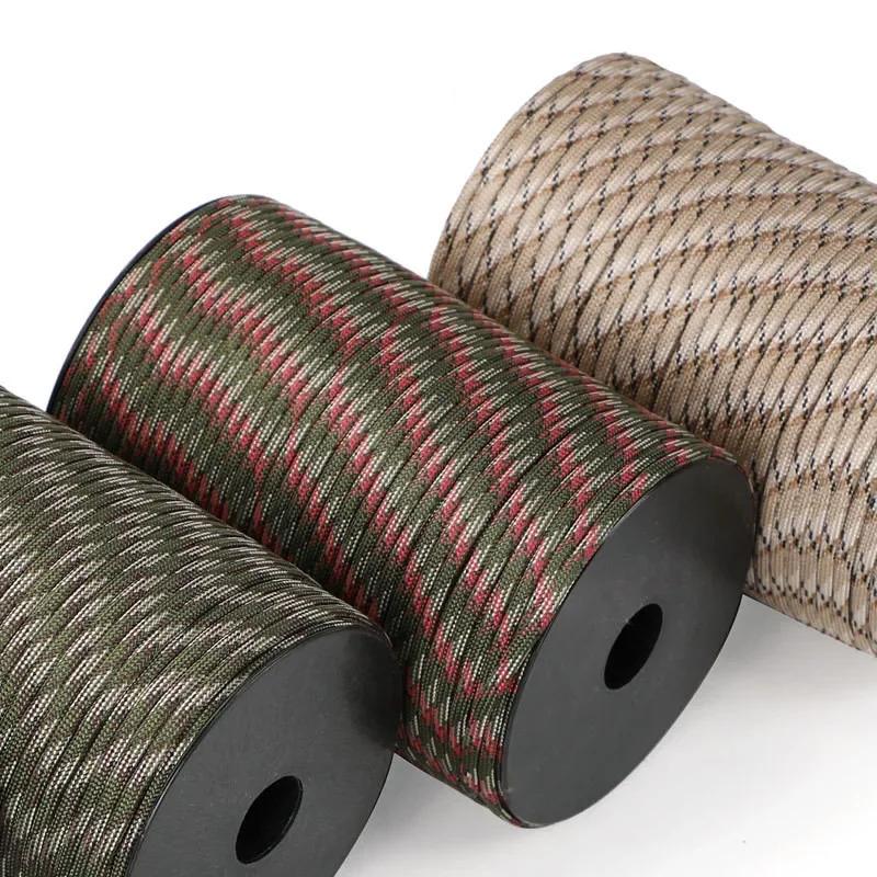 50M/100M 550 Military Standard 9-Core Paracord Rope 4mm Outdoor Parachute Cord Survival Umbrella Tent Lanyard Strap Clothesline