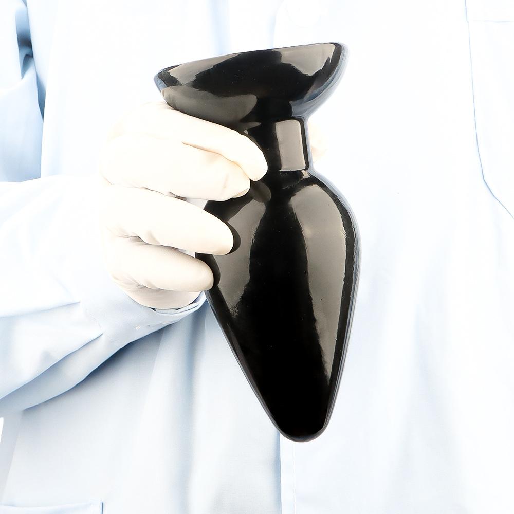 Großer Analplug Sexspielzeug Analdildos Schwarzer Penis PVC Realistischer Schwanz Fisting Pegging