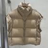 Autumn and Winter New Down Jacket Sleeveless Vest Women's Versatile Stand-up Collar Bread Short Light Warm Down Vest