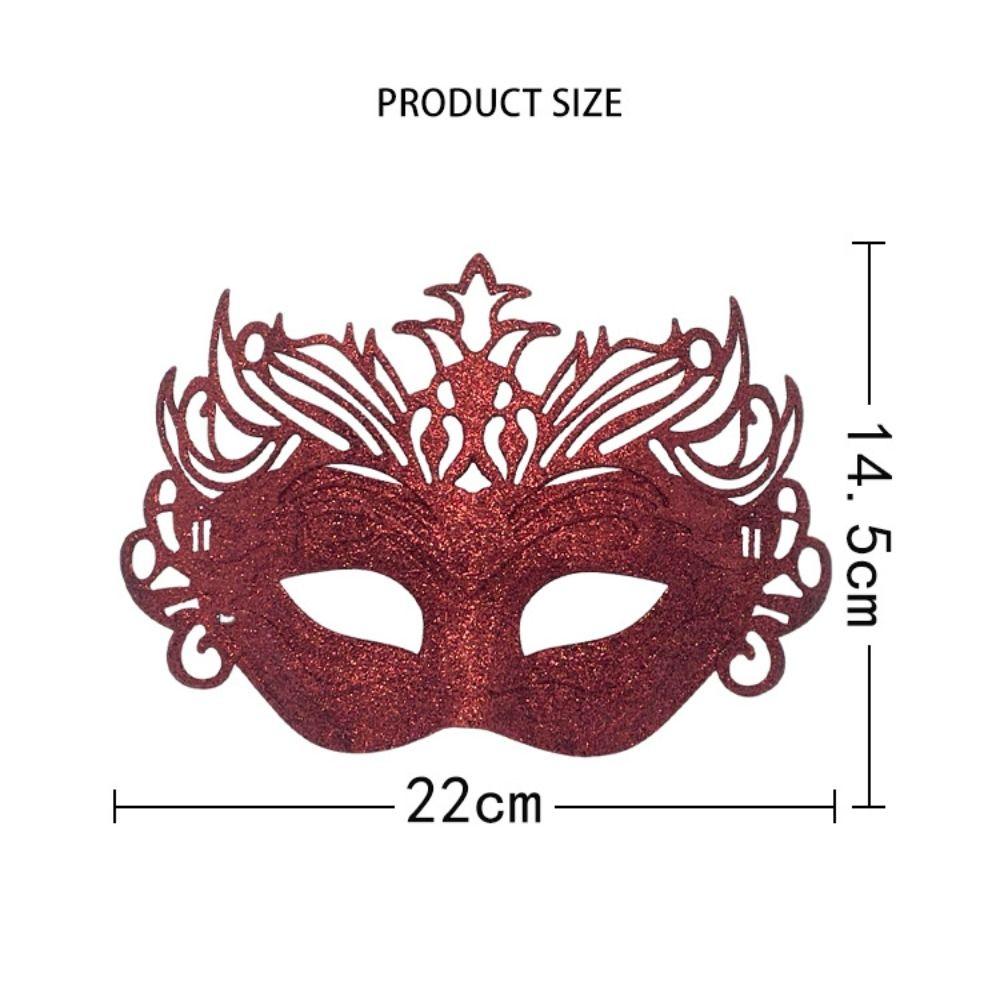 Adjustable Strap Party Mask Accessory Half Face Design Role Playing Mask Glitter Crown Mask  Kids