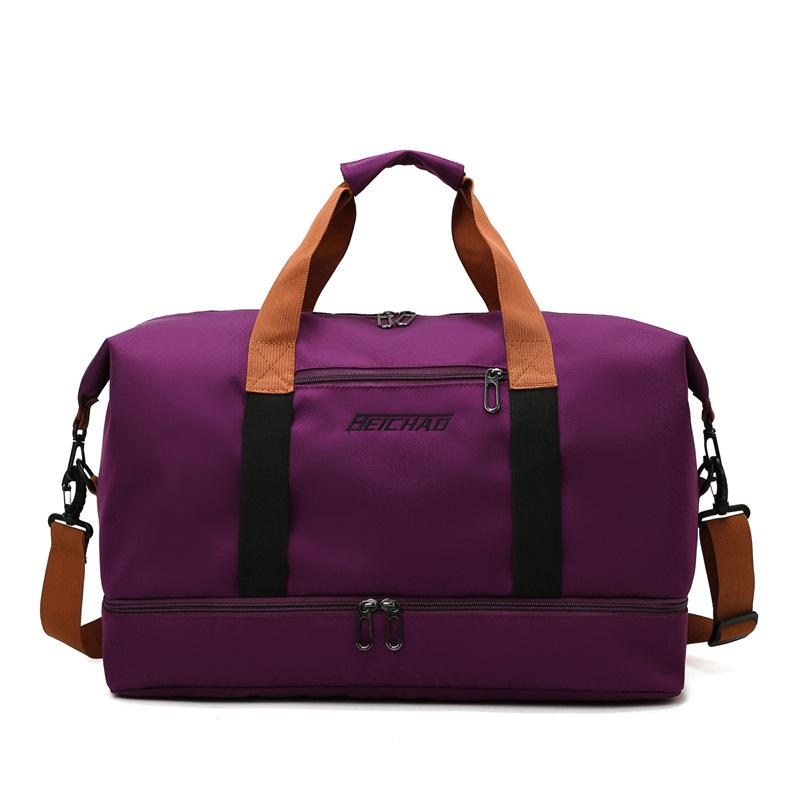 Borsa da viaggio grande capacità, borsone da imbarco, separazione asciutto e bagnato, scomparto per scarpe, zaino da viaggio d'affari, fitness e sport