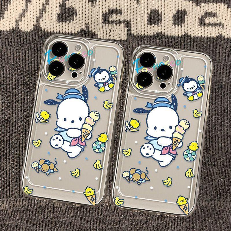 Ice Cream Pacha Dog Applicable iPhone17promax Apple 16 Mobile Phone Case 14/13 Transparent 15 All Inclusive X