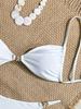 Seksowny Trójkątny Mini Zestaw Bikini Mikro Stringi Jednolity Kostium Kąpielowy Kąpielówki Damskie Biquini Bandażowe Stroje Plażowe Stroje Kąpielowe Stringi Bikini