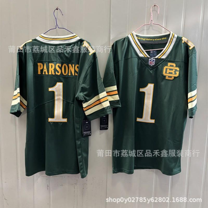Green Bay Packers NFL Football Jersey 1 Parsons 10 Love Embroidered Cotton Uniform Men Women Fall Winter