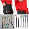 Tether Anti-lost Phone Keychain Spring Elastic Rope Portable Fishing Lanyards Camping Carabiner