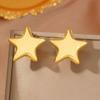 woiwoi Stainless Steel Earrings Exquisite Star Stud Super Fairy Sparkling Earrings For Women Jewelry Ornate Texture Best Friend