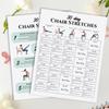 6Pcs Fitness Card Chair Yoga Exercise Charts With Easy To Follow Instructions For Strength Training And Muscle Endurance