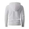 Men's Solid-color Casual Long-sleeved Hooded Pullover, Men's Button Collar Embossed Texture Warm Knitted Sweater