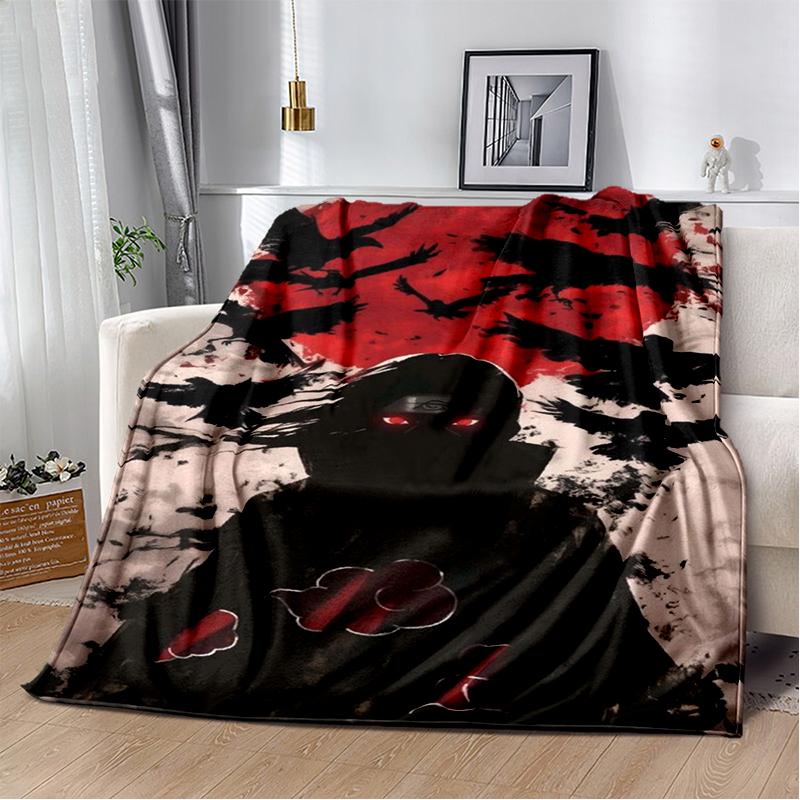 3D N-Naruto Κινούμενο Σχέδιο Anime I-Itachi Φλανελένια Κουβέρτα Μαλακή Ζεστή Κουβέρτα για Υπνοδωμάτιο Σαλόνι Κρεβάτι Ταξίδι Κάμπινγκ Πικνίκ Παιδί