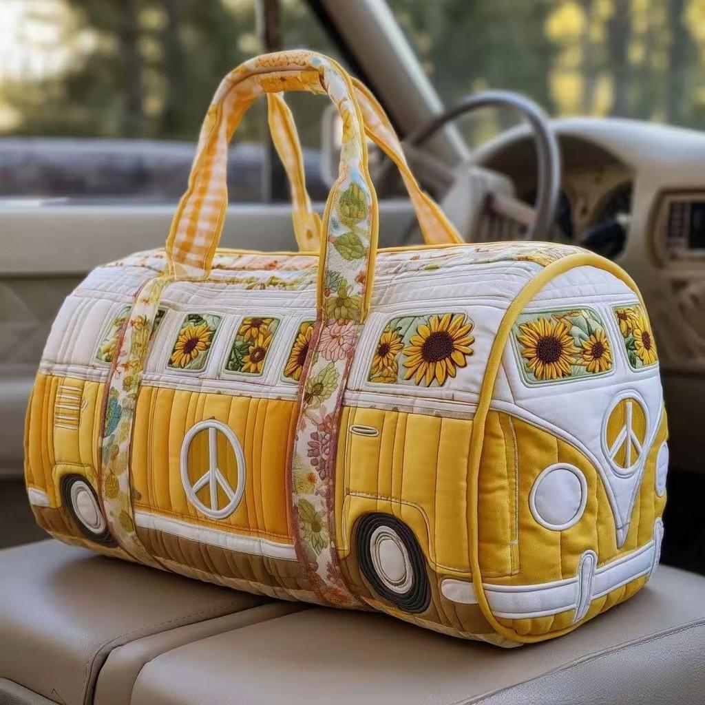 Sac de voyage imprimé éponge 3D pour bus longue distance en matériau polyester pour voyage décontracté