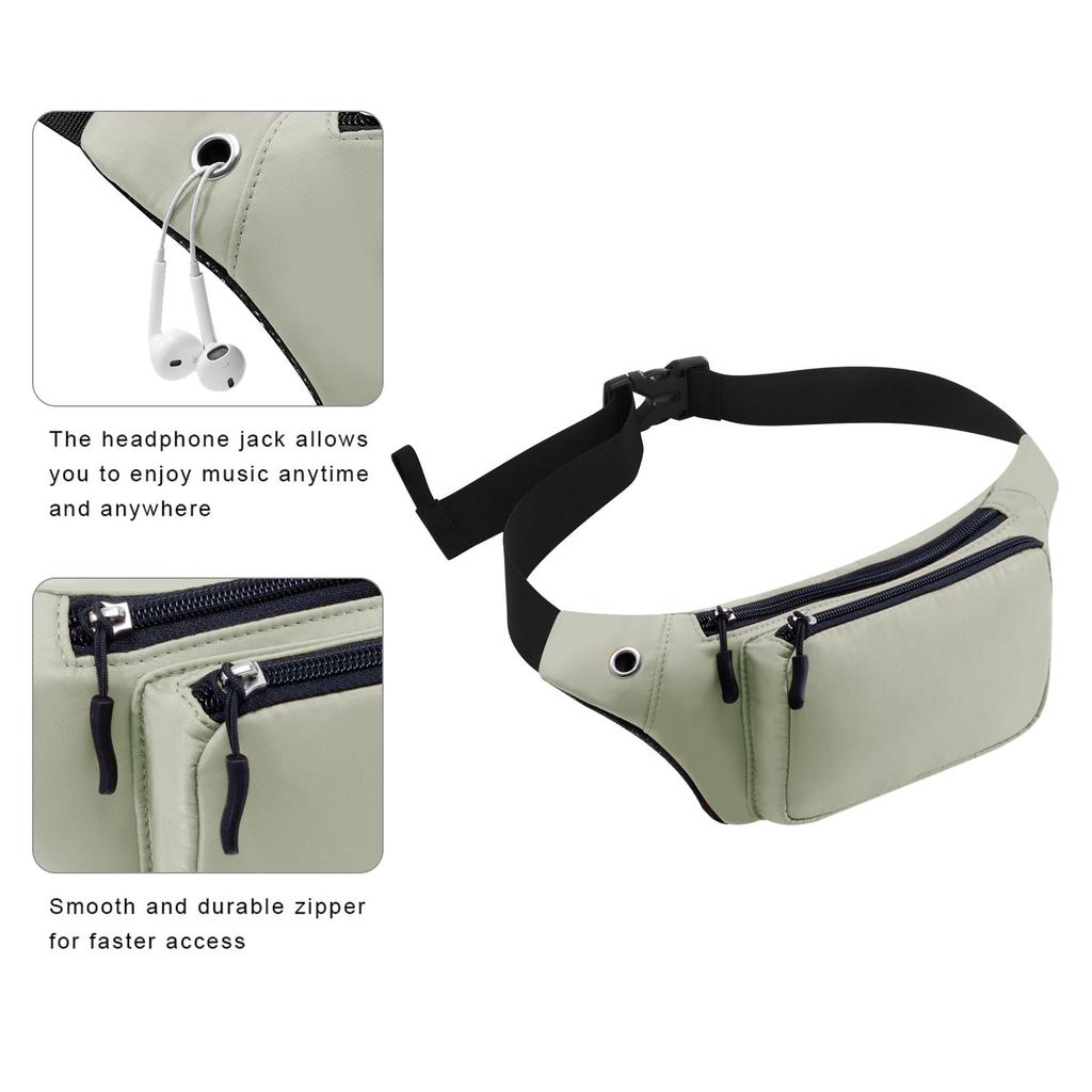 HAWEE Waist Stylish Waist Bag for Men and Waterproof Perfect for Running Pouch, Bag/Shoulder Women, 2-Way Polyester, Travel, Work, Hiking, Walking,