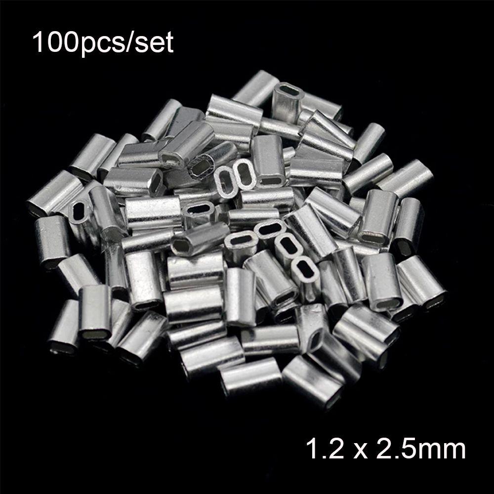 Stainless Steel Double Aluminum Tube Fishing Wire Tube Wire Crimp Connector Line Crimping Sleeves