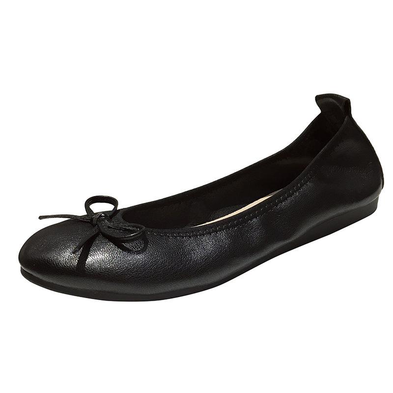 Comfortable Wide Width Flats for Fat Feet Women's Large Size Slip-on Loafers Flexible Soft Sole Daily Single Shoes
