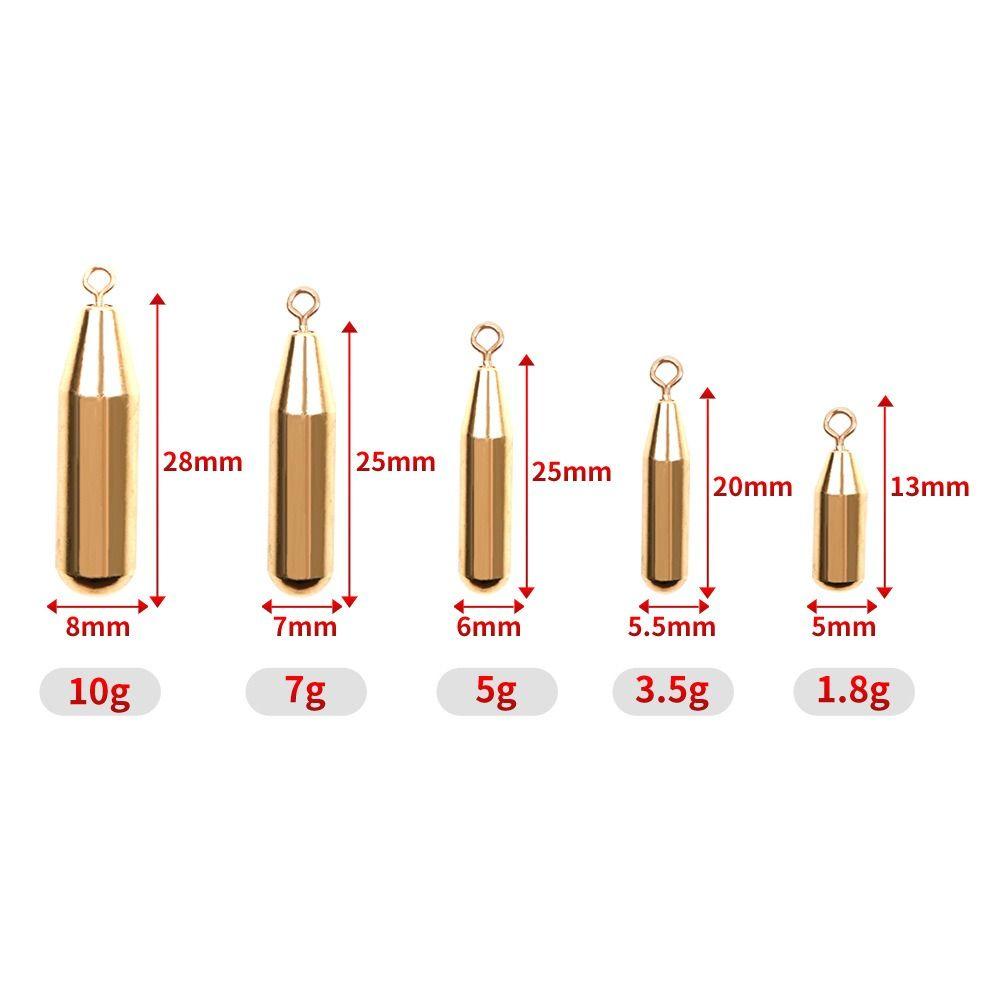 Copper Alloy Copper Fishing Lead Fall Gold Line Sinkers Accessories Additional Weight  Fishing