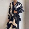 Women's Temperament Elegant Trend Printed Long Sleeve Top Long Pants Casual Fashion Pant Suit