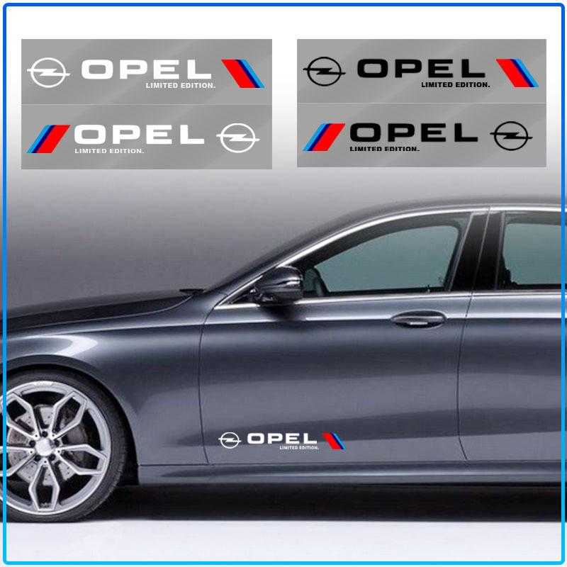 2 szt. Naklejki Dekoracyjne na Karoserię Samochodu Drzwi Spersonalizowane Sportowe Naklejki 3D Dla Opel Astra H G J Insignia Mokka Zafira Corsa Vectra B C D