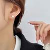 Love Heart-shaped Earrings Sweet and Cold Style Niche Design Sense Women's Personalized Earrings New Style