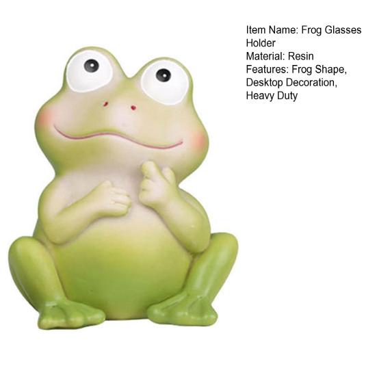 Frog Glasses Holder Eyeglass Display Stand Resin Animal Figurine Statue Desktop Decoration Sunglasses