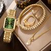 Popular Women'S Watches Supply Five-Piece Set Diamond Women'S Watches Women'S Fashion Square Quartz Watches
