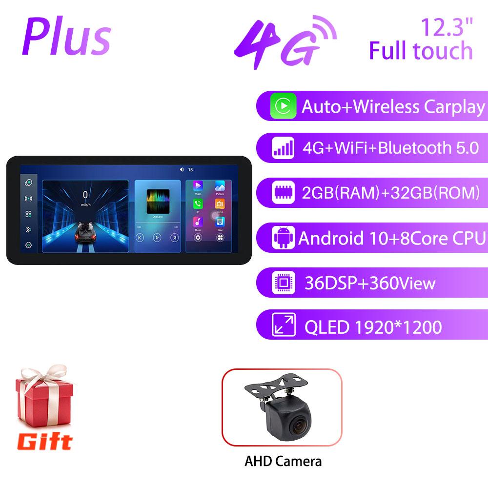 12.3" inch 4G 2 Din Car Android Radio For Toyota Corolla 12 2019-2025 GPS Wireless CarPlay Auto Multimedia Stereo 36DSP DTS