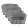 Silicone Air Fryer Basket Non-Stick BPA-Free Baking Pan with Handles Dishwasher Oven Safe Even Heat Distribution Air Fryer Accessory