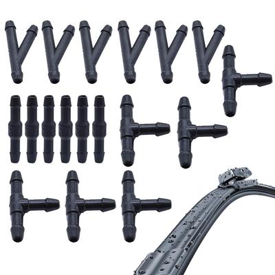 18pcs Windshield Washer Hose Connector, Windshield Wiper Hose Repair Kit, Tube Pipe Fitting Splitter