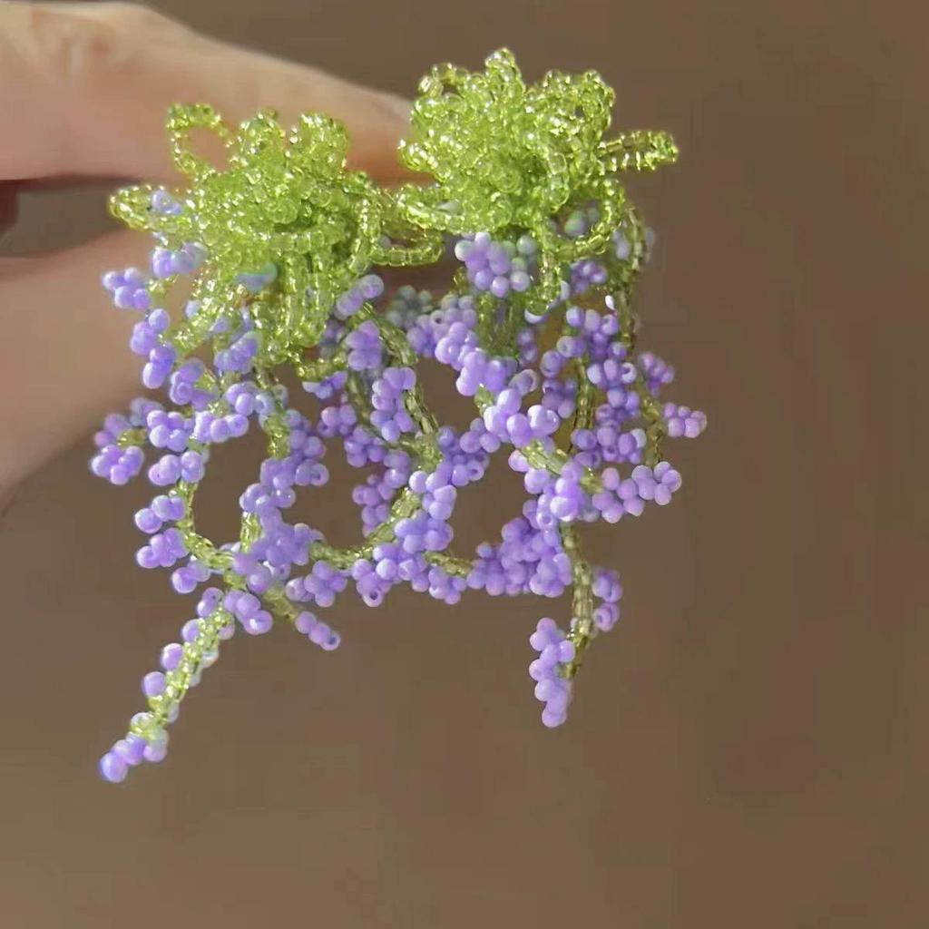 Handmade 2025 Refreshing Blue Beaded Stud Earrings - Unique High-End Vacation Style Design