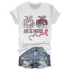 Damen Casual Halloween Brustdruck T-Shirt Rundhals Pullover Kurzarm Top