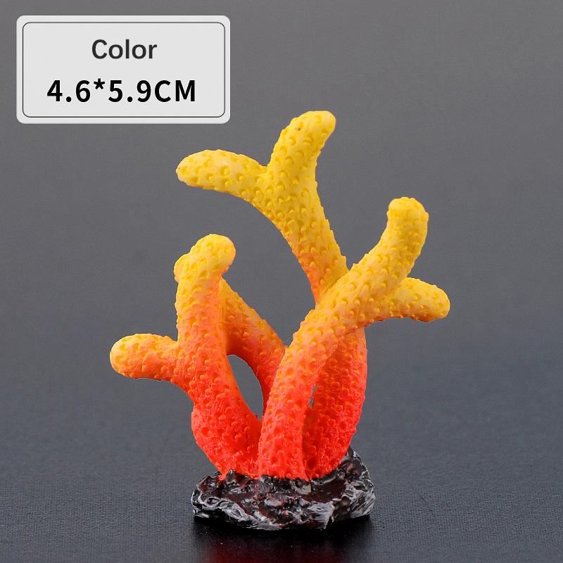 Mini coral artificial colorido bonito decoração de aquário ornamental para aquário