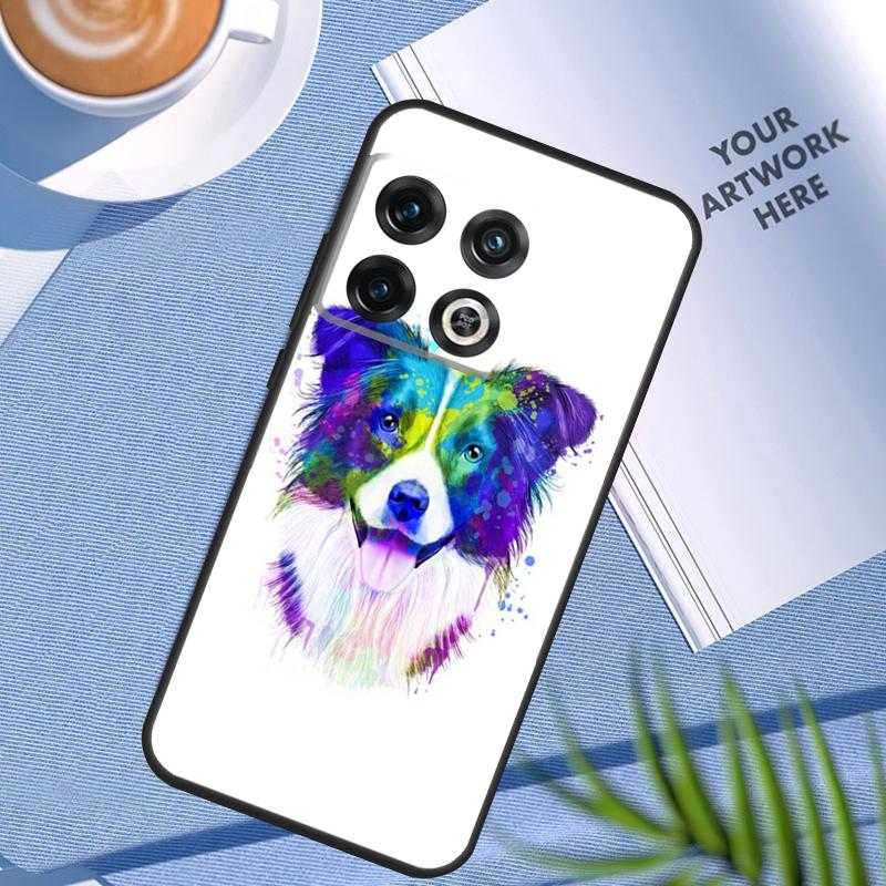 Border Collie Watercolor Case For OnePlus 12 12R 11 9 10 Pro 10R 10T 9R 8T Nord 3 CE 2 Lite 2T N10 N20 N30 CE4 Cover